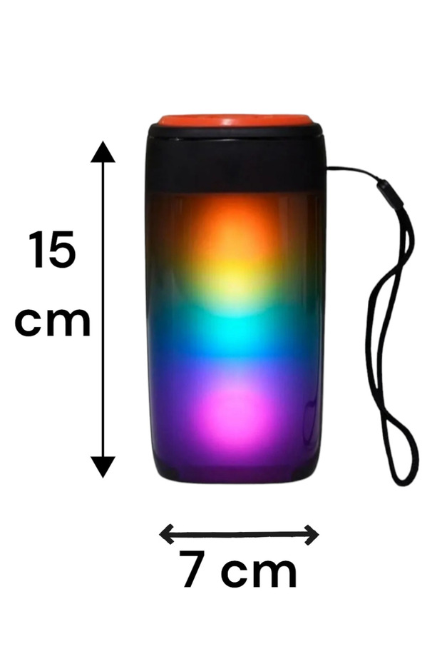 Rgb Led Işıklı Bluetooth Hoparlör Usb-Tf-Fm Radyo Ses Bombası - 3