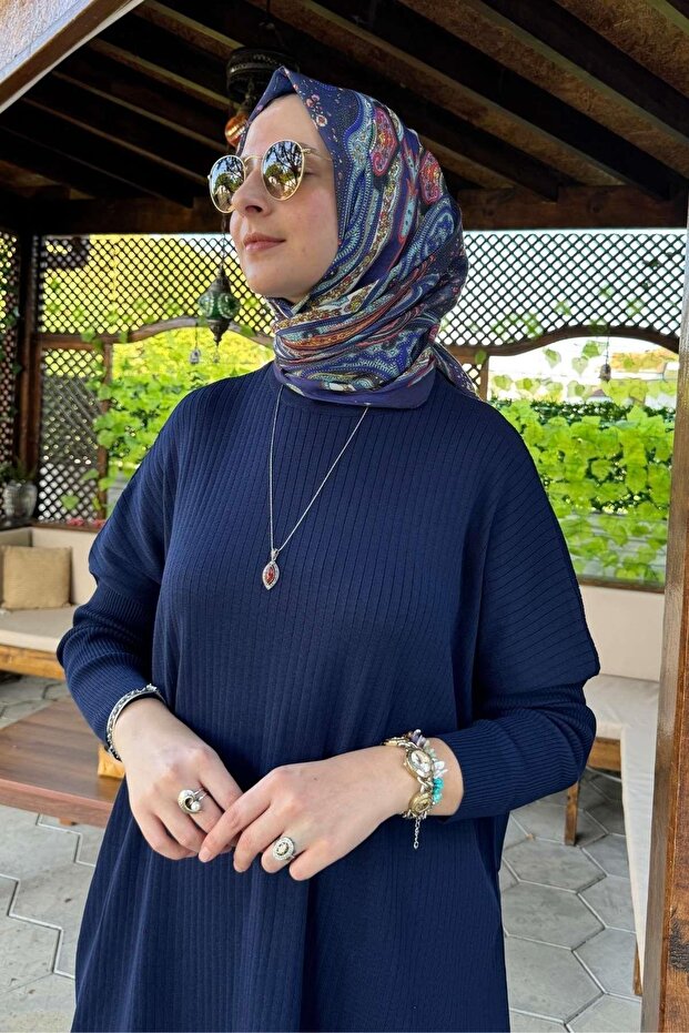 Dora Triko Tunik Lacivert - 8