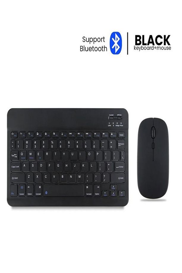 Bkb011 Mini 24x15cm Kablosuz Bluetooth Klavye & Mouse Seti - Universal Uyumlu, Taşınabilir Ve Şarjlı - 1