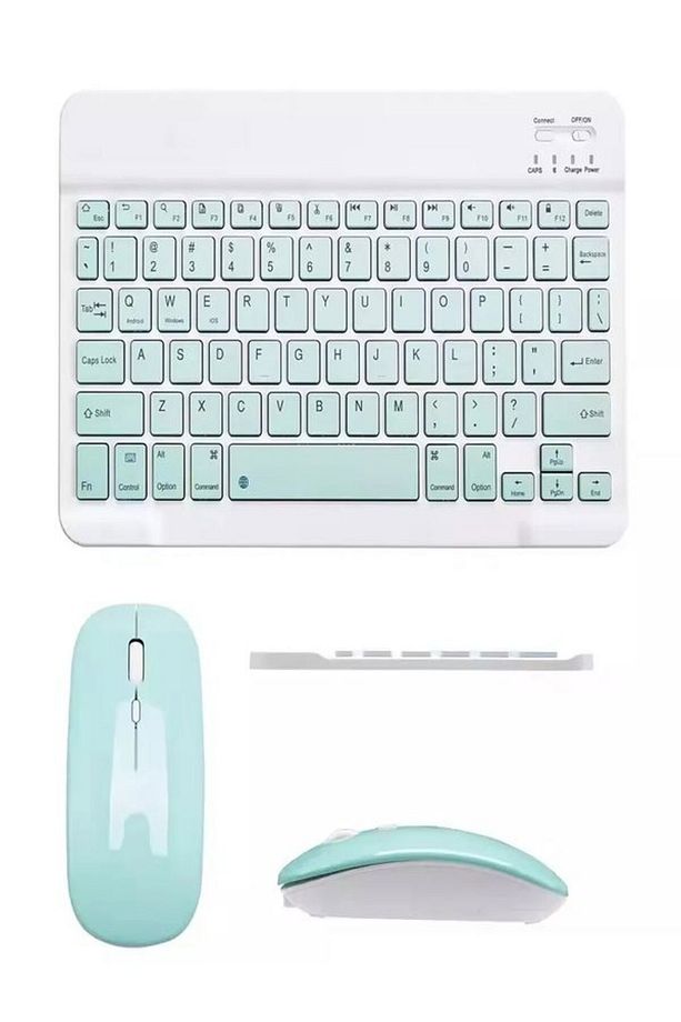 Bkb011 Mini 24x15cm Kablosuz Bluetooth Klavye & Mouse Seti - Universal Uyumlu, Taşınabilir Ve Şarjlı - 4