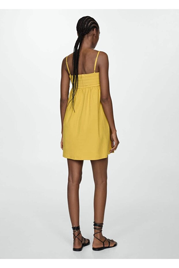 Drape yaka elbise - 4