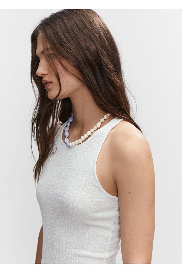 Yırtmaçlı Dokulu Elbise - 7