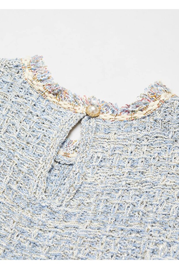 Mücevher Düğmeli Tüvit Bluz - 8