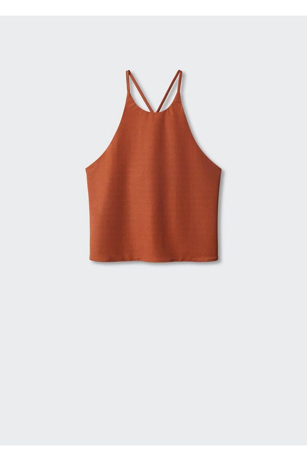 Halter yaka triko bluz - 3