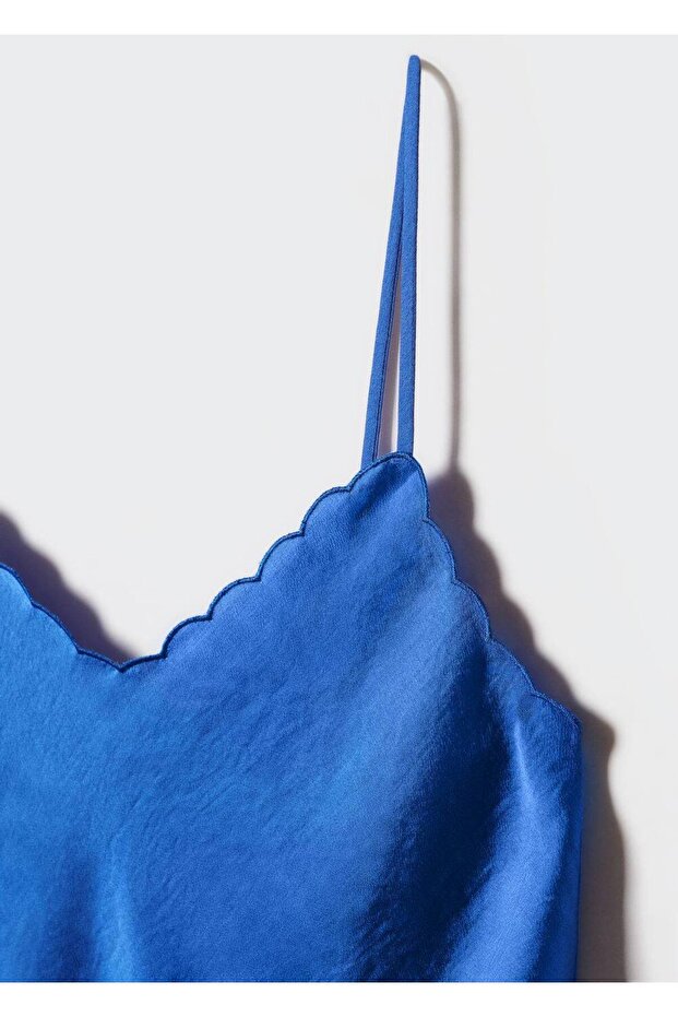 Saten dantel bluz - 5