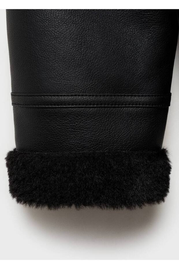 Suni kürk astarlı ceket - 8