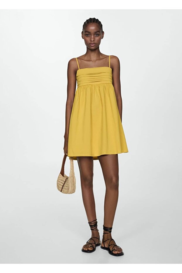 Drape yaka elbise - 2