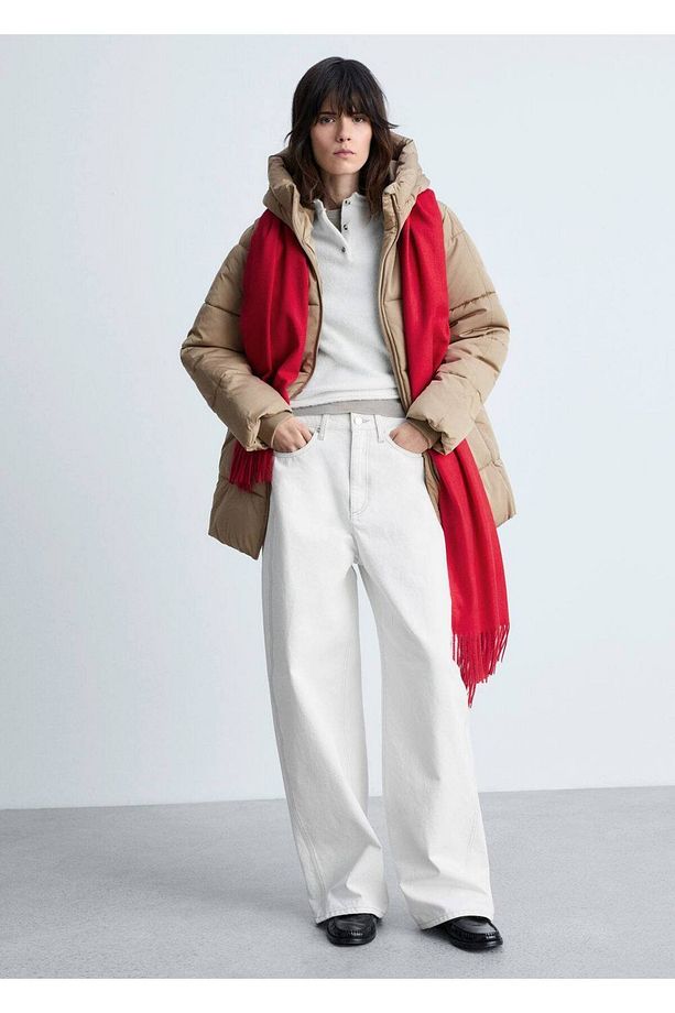 Kapüşonlu Kapitone Midi Anorak - 2