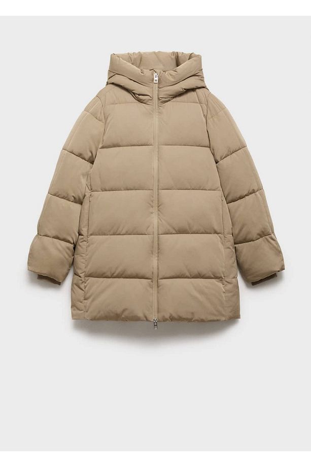 Kapüşonlu Kapitone Midi Anorak - 3