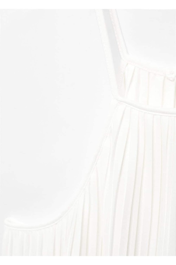 Halter yaka pilili bluz - 5