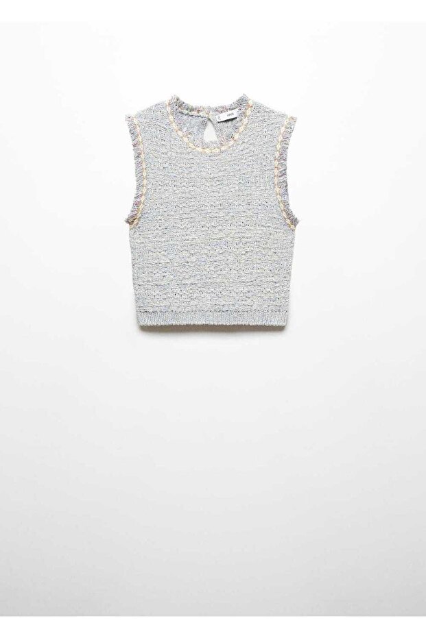 Mücevher Düğmeli Tüvit Bluz - 3