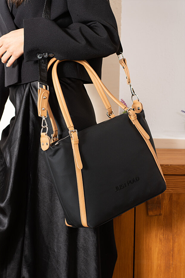 Just Polo of Colors Kadın Long Model 3 Bölmeli Lacos Deri Omuz Çantası Shopper & Handbag - 5