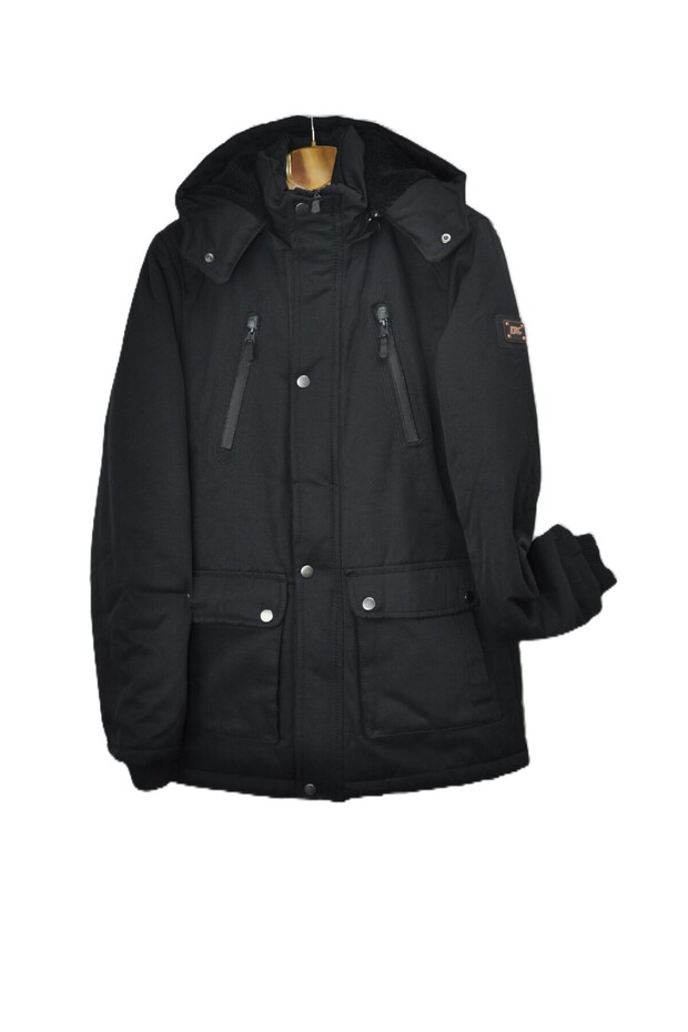 New Season Canvas Hooded Winter Coat with Fleece Inside