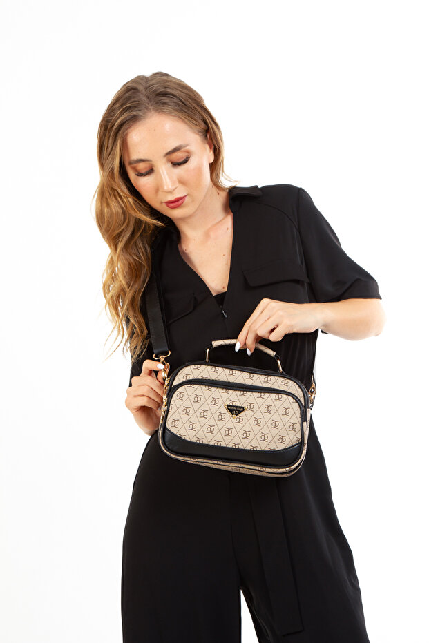 Női mintás keresztpántos kézi és válltáska - 2