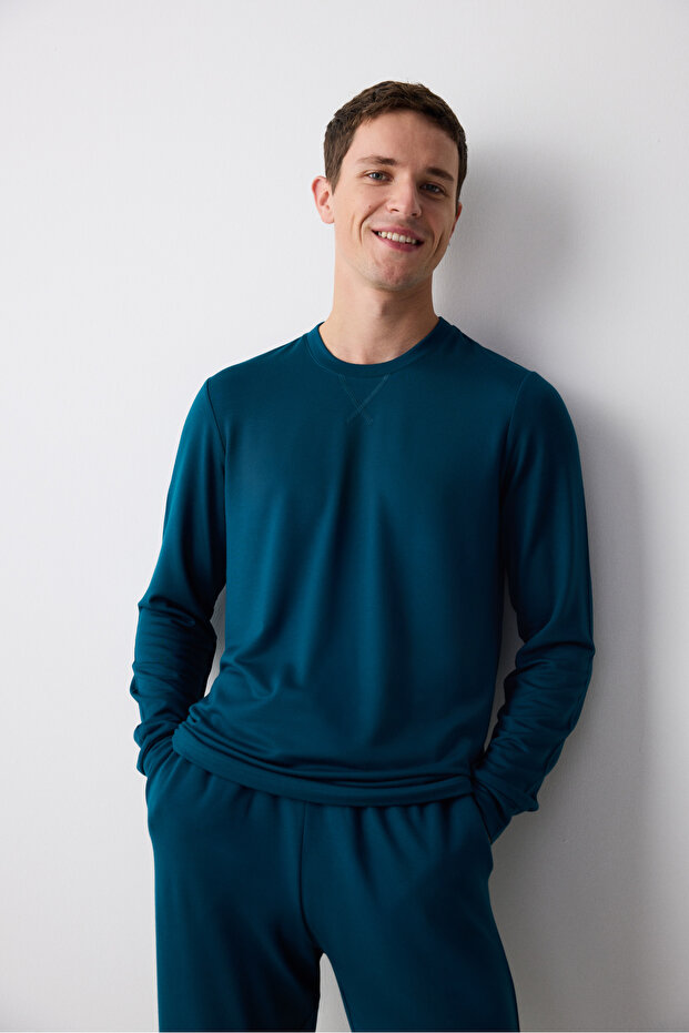 Koyu Yeşil Jogger Pantolon Pijama Takımı - 4