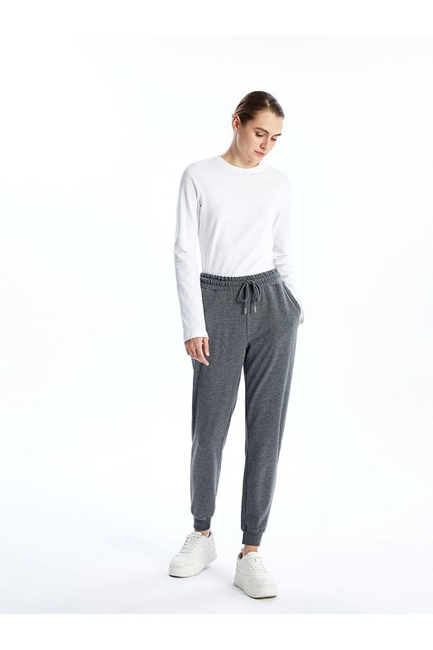 Beli Lastikli Kadın Jogger Eşofman Alt - 1