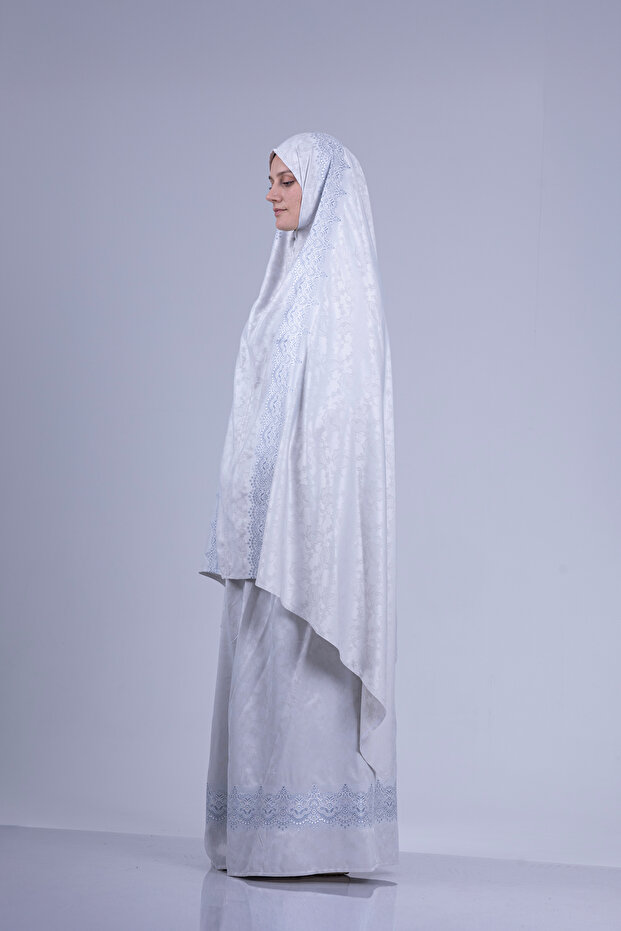 طقم صلاة قطعتين منقوش بجودة فاخرة - 2