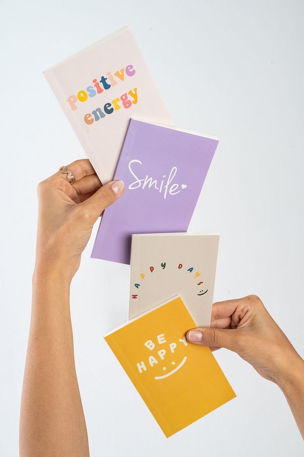 4'lü Çizgisiz Defter Seti 10 X 15cm 64 Sayfa Okul Defteri Mini Defter Hediyelik Defter Notebook Seri - 6