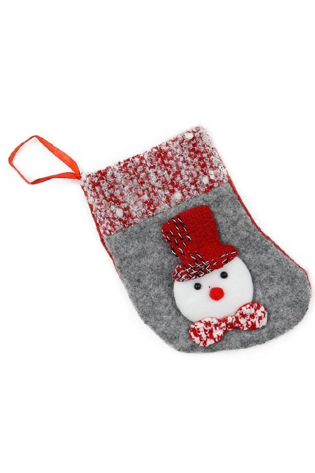 Christmas Pine Tree Ornament Snowman Socks Custom Decor Christmas Ornament 15 cm