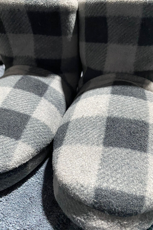 Ekoseli Kışlık Erkek Ev Botu - 2