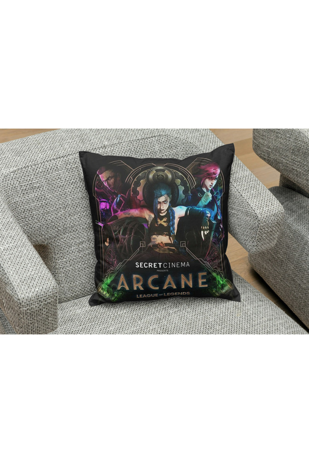 Square Pillow Case with Arcane Anime 1 No Pattern