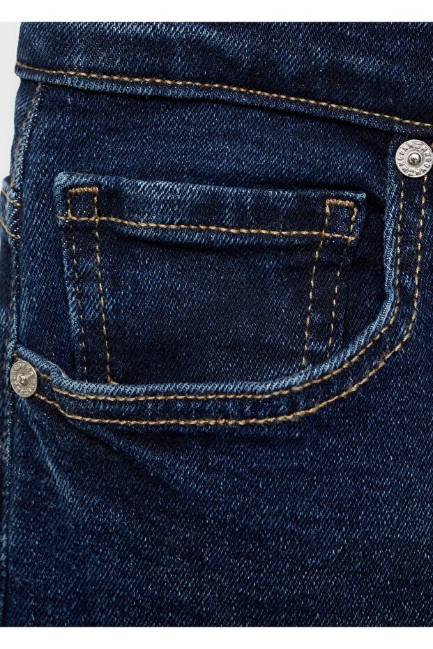 İspanyol paçalı kısa jean pantolon - 7