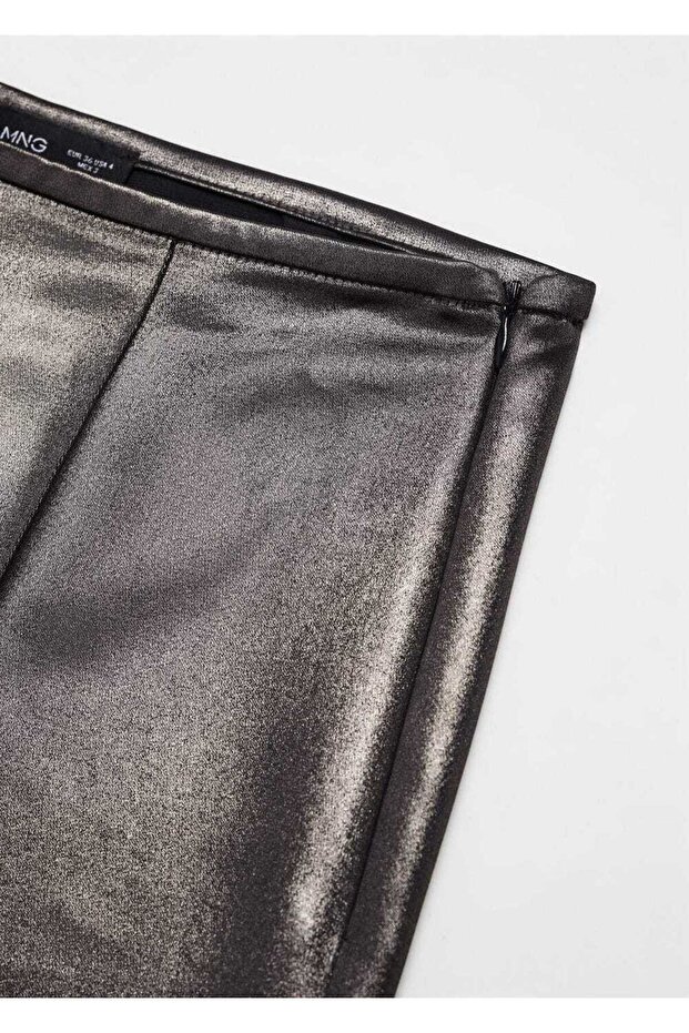 Metalik Görünümlü Pantolon - 7