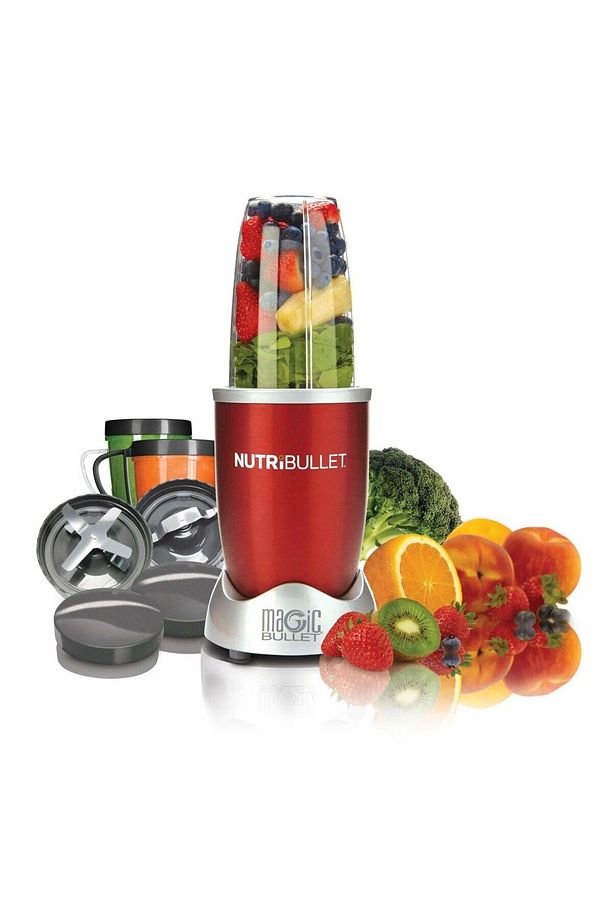 9 Parçalı Yüksek Hızlı Blender, Mikser Sistemi, 600 Watt, Kırmızı - 1