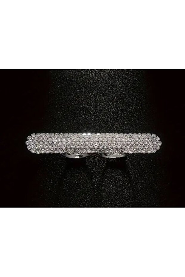 حلقة إصبع مزدوجة هندسية قابلة للتعديل - 6