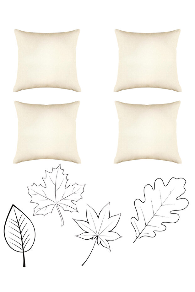 Punch Throw Pillow Cover with 4 Iron Pressable Stencils 43 X 43