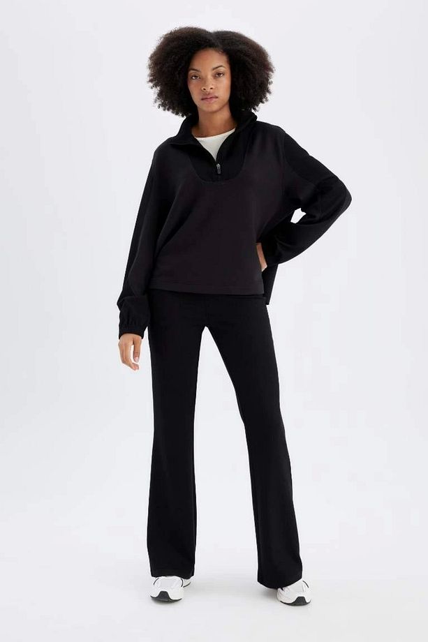D0389 DeFactoFit Flare Fit İspanyol Paça Standart Boy Modal Pantolon - 4