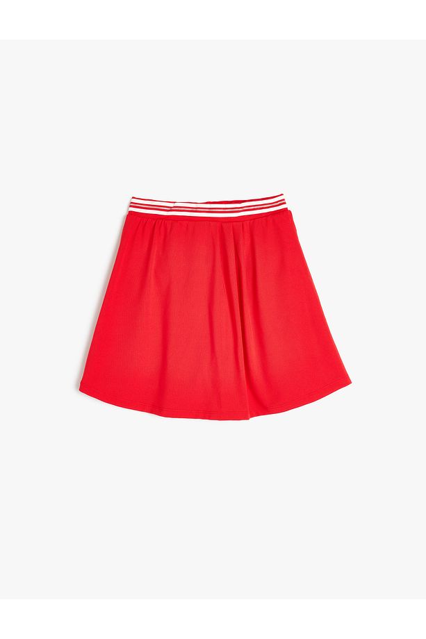 Mini Şort Etek Pileli Beli Lastikli - 1