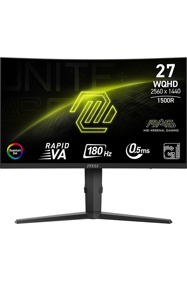 Mag 275cqrf Qd E2 27 2560x1440 180hz 0.5ms Hdmı Dp Type-c Adaptive Sync Curved Gaming Monitor - 2