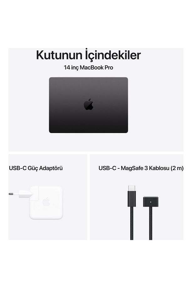 14" MacBook Pro: Apple M4 chip with 10‑core CPU and 10‑core GPU, 16GB, 512GB SSD - Uzay Siyahı - 8