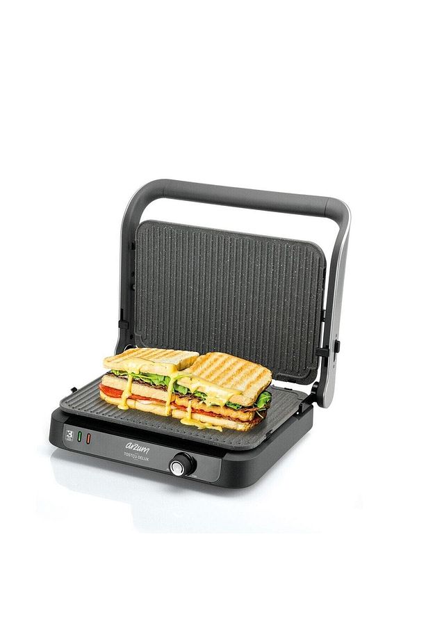 Tostçu Delux AR2019 Izgara ve Tost Makinesi 1800 W Mürdüm 651NSERI - 2