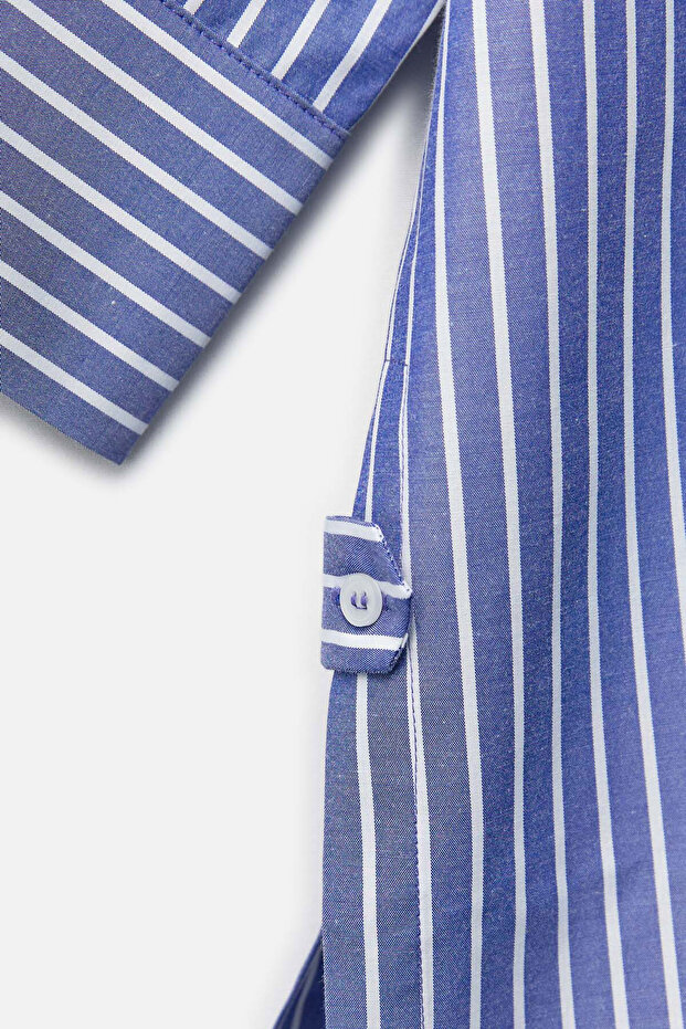 Yırtmaçlı Oversize Gömlek - 7