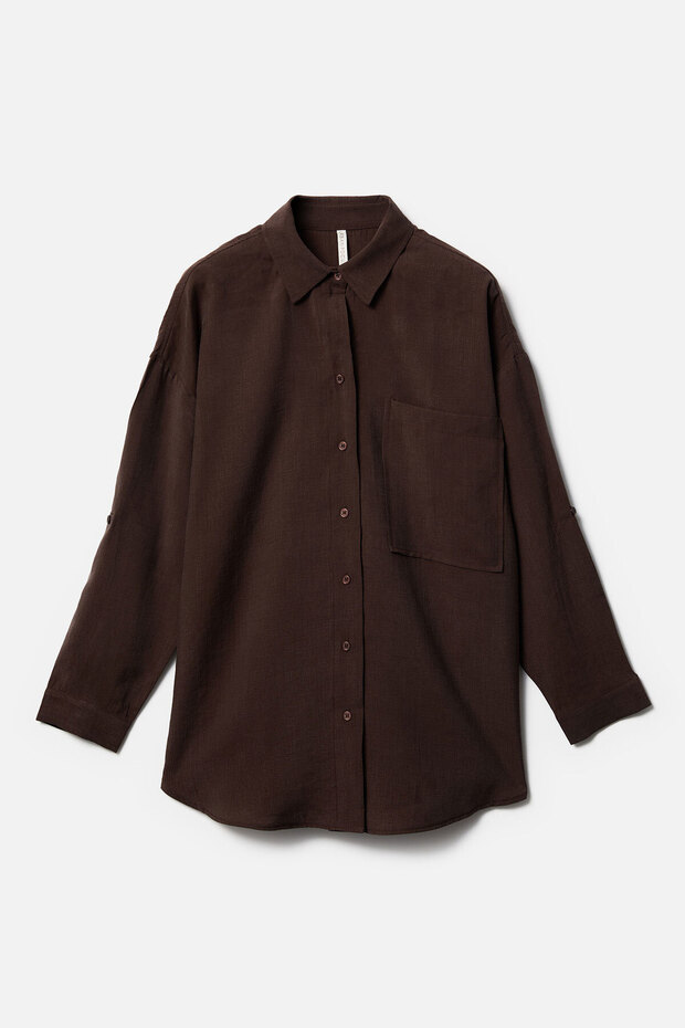 Apoletli Oversize Gömlek - 7