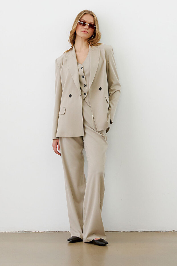 Kruvaze Oversize Ceket - 6