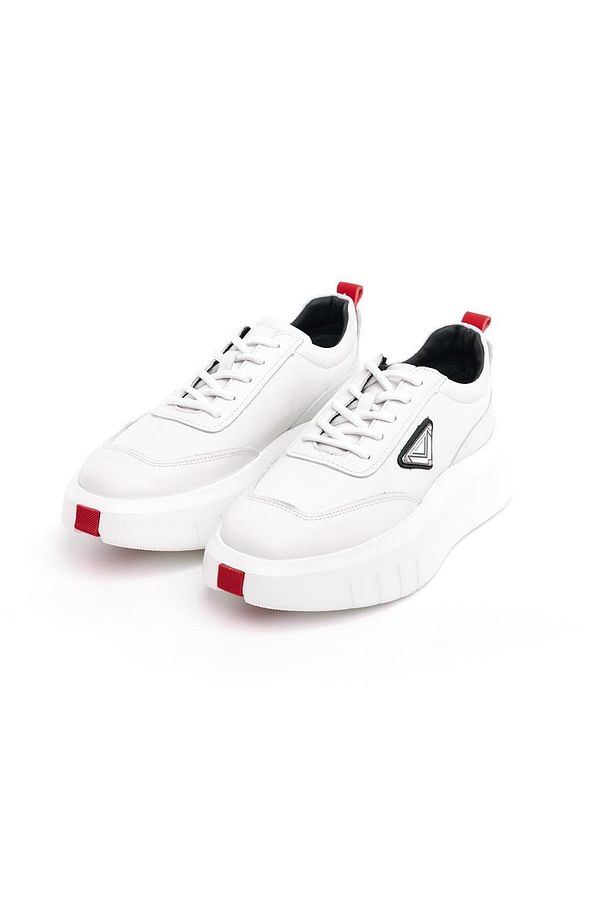Yüksek Taban Hakiki Deri Erkek Sneaker - 2