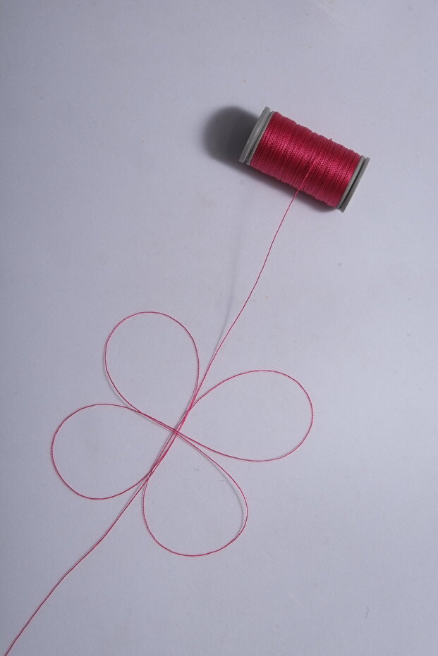 0.2 mm 60 Meters Rosary Thread Dark Pink Color (Thinnest Rosary Thread)