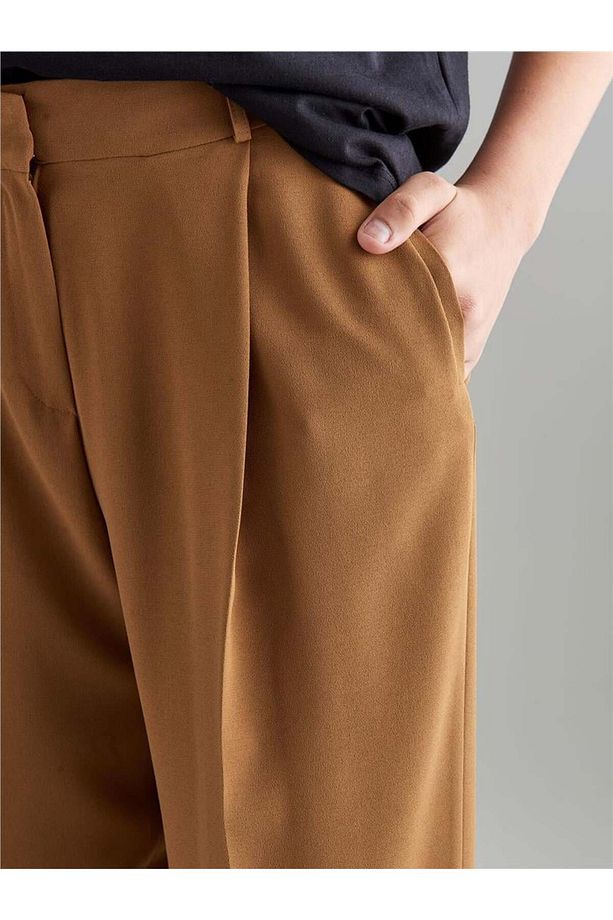 Bol Paça Krep Pantolon - Camel - 2