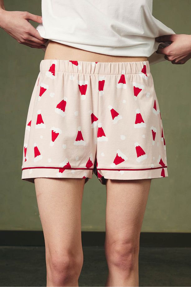 Kadın Pamuklu Şort Pijama Altı - 1