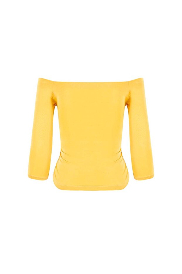 Kayık Yaka Body - Sarı - 2