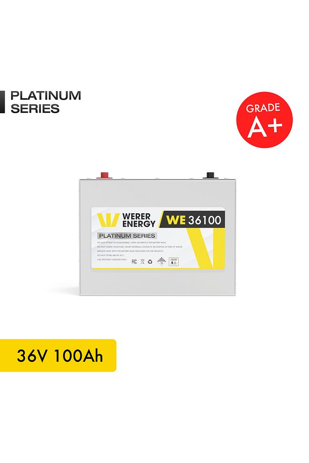 36V 100Ah LiFePO4 Platinum Series Bluetooth'lu Lityum Demir Fosfat Akü - 1