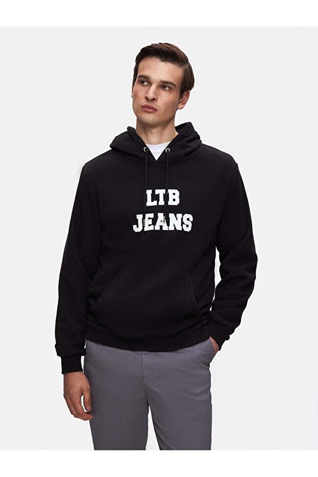 LORASA Baskılı Kapüşonlu Sweatshırt - 2