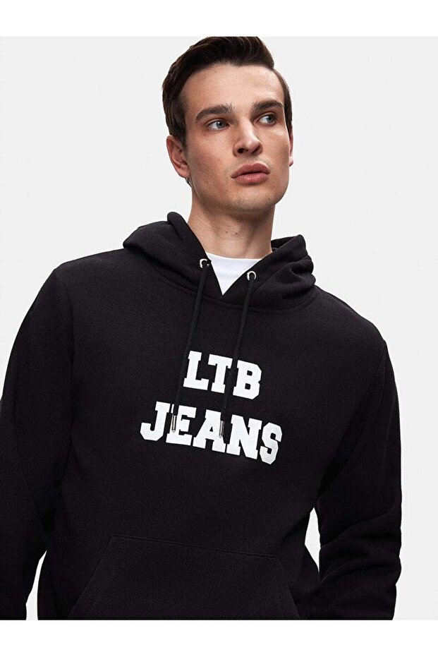 LORASA Baskılı Kapüşonlu Sweatshırt - 4