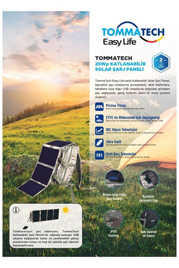 Easy Life 25Wp Katlanabilir Güneş Paneli - 5