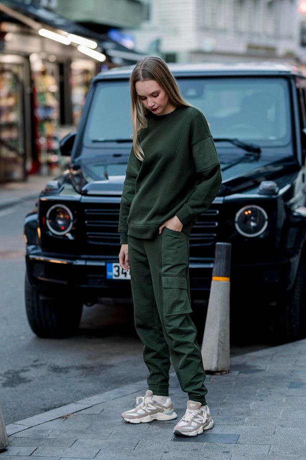 PAMUKLU JOGGER PANTOLON RE-SIS LOGOLU - 1