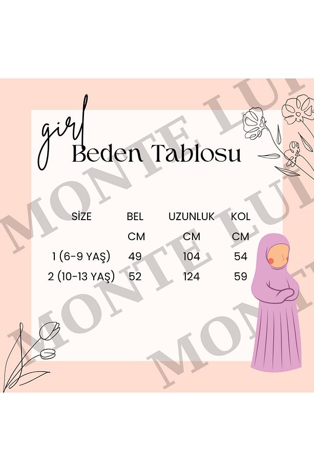 Kız Çocuk Tek Parça Namaz Elbisesi - 9