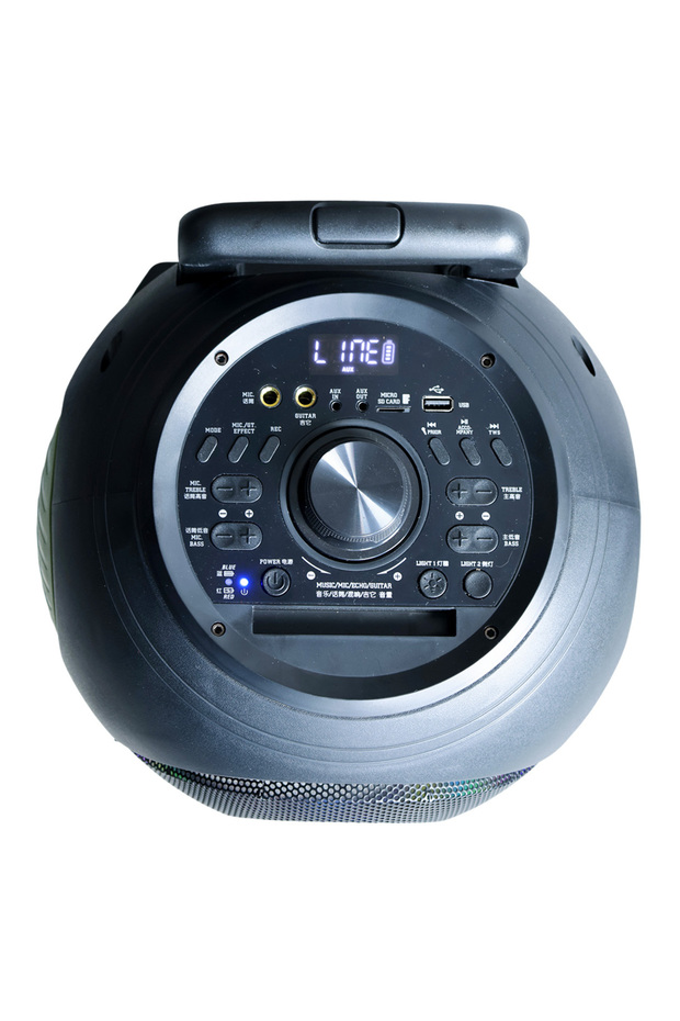 El Mikrofonlu Kumandalı Usb Sd Bluetooth Seyyar Anfi Taşınabilir Hoparlör - Speaker Sl-2012 - 2